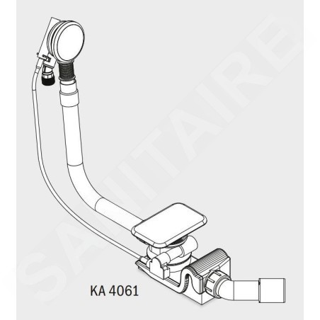 Kaldewei Accessoires - Garniture de vidage et trop-plein pour baignoire, avec remplissage, KA 4061, blanc 687772060001