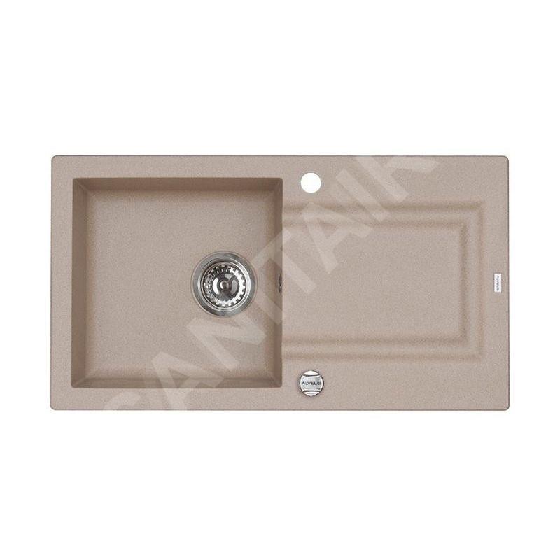 Alveus Falcon - Évier en granit, 780x435 mm, avec commande de vidage, beige 1090978