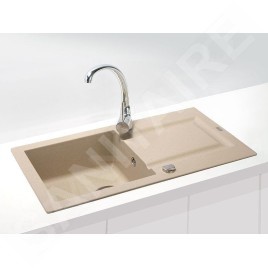 Alveus Falcon - Évier en granit, 780x435 mm, avec commande de vidage, beige 1090978