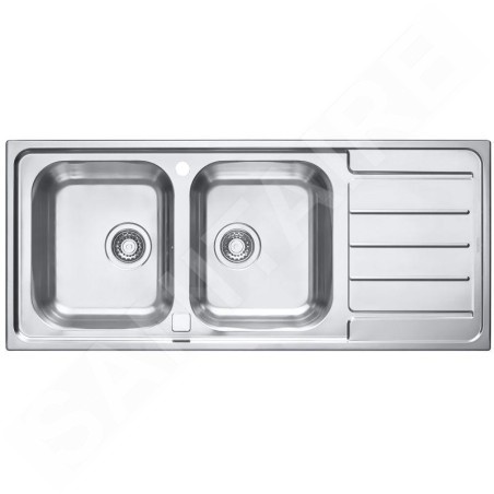 Alveus Line Maxim - Évier 1165x505 mm, avec commande du vidage, inox 1092001