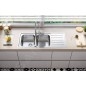 Alveus Line Maxim - Évier 1165x505 mm, avec commande du vidage, inox 1092001