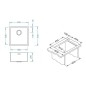 Alveus Quadrix - Évier 450x450 mm, inox 1102604