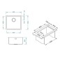 Alveus Quadrix - Évier 500x450 mm, inox 1102605