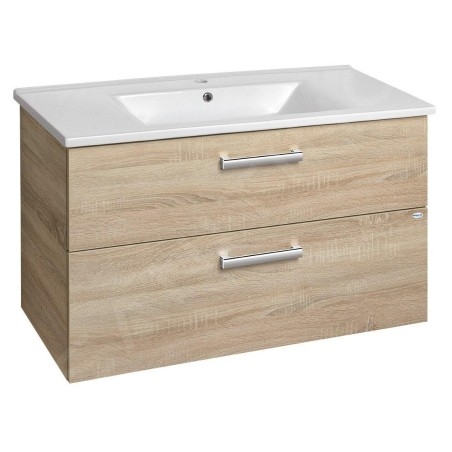 Aqualine Vega - Meuble lavabo 970x600x436 mm, chêne platine VG903