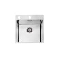 Alveus Pure - Évier 465x525 mm, avec commande du vidage, inox 1103608