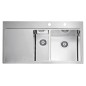 Alveus Pure - Évier 980x525 mm, avec commande du vidage, bac à droite, inox 1103655