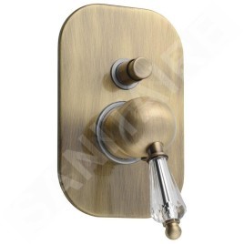Sapho Kirké - Mitigeur encastré de douche, manette cristal, bronze KI42KB