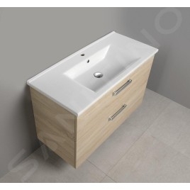 Aqualine Vega - Meuble lavabo 970x600x436 mm, chêne platine VG903