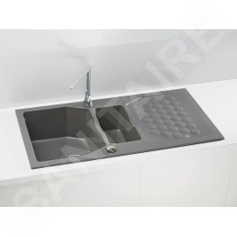 Alveus Sensual - Évier en granit, 980x520 mm, avec commande de vidage, acier 1108025