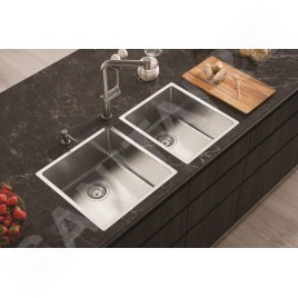 Alveus Kombino - Évier 440x440 mm, avec commande du vidage, inox 1118877