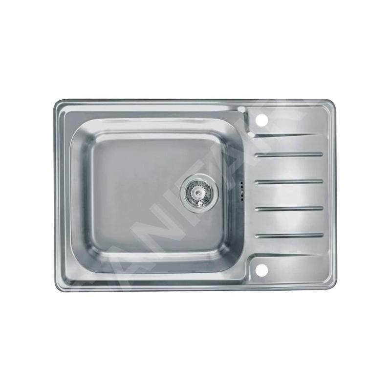 Alveus Praktik - Évier 790x500 mm, avec commande du vidage, inox 1122463