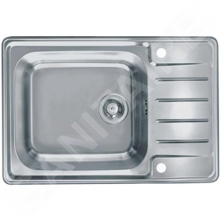 Alveus Praktik - Évier 790x500 mm, avec commande du vidage, inox 1122463