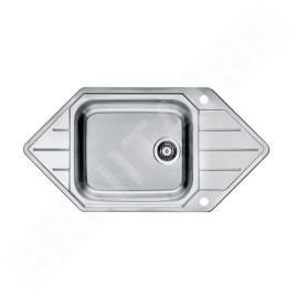 Alveus Praktik - Évier 985x500 mm, avec commande du vidage, inox 1122594