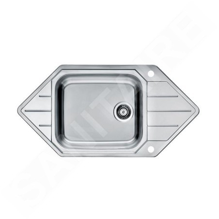 Alveus Praktik - Évier 985x500 mm, avec commande du vidage, inox 1122594