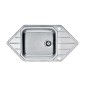 Alveus Praktik - Évier 985x500 mm, avec commande du vidage, inox 1122594