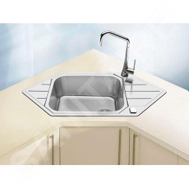 Alveus Praktik - Évier 985x500 mm, avec commande du vidage, inox 1122594