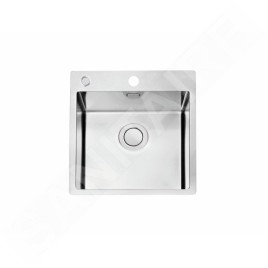 Alveus Pure Up - Évier 465x525 mm, avec commande du vidage, inox 1123786