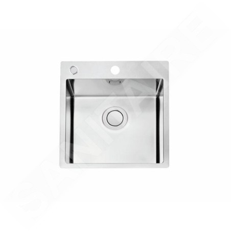 Alveus Pure Up - Évier 465x525 mm, avec commande du vidage, inox 1123786