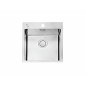 Alveus Pure Up - Évier 465x525 mm, avec commande du vidage, inox 1123786