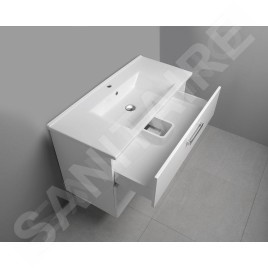 Aqualine Vega - Meuble lavabo 970x600x436 mm, blanc VG103