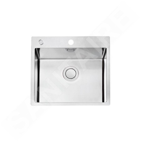 Alveus Pure Up - Évier 565x525 mm, avec commande du vidage, inox 1123788