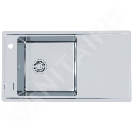Alveus Stricto - Évier 860x472 mm, avec commande du vidage, inox 1124364