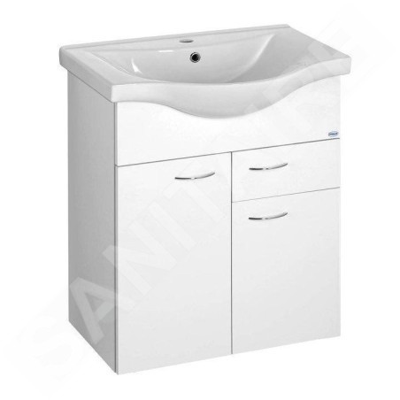 Aqualine Keramia Fresh - Meuble lavabo 606x740x337 mm, blanc 50064A