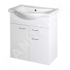 Aqualine Keramia Fresh - Meuble lavabo 606x740x337 mm, blanc 50064A