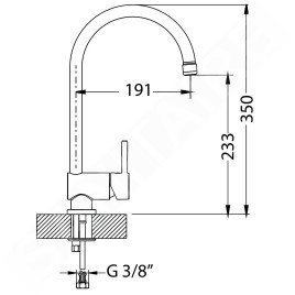 Alveus Arc - Mitigeur d’évier, charbon 1126725