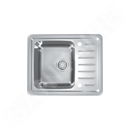 Alveus Galeo - Évier 615x500 mm, avec commande du vidage, inox 1128552
