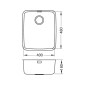 Alveus Luno - Évier 429x511 mm, inox 1129252
