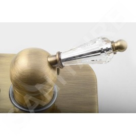 Sapho Kirké - Mitigeur encastré de douche, manette cristal, bronze KI42KB