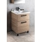 Aqualine Vega - Meuble lavabo 515x726x436 mm, 2 tiroirs, chêne platine VG853 Aqualine Vega - Meuble lavabo 515x726x436 mm, 2 tiroirs, chêne platine VG853