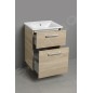 Aqualine Vega - Meuble lavabo 515x726x436 mm, 2 tiroirs, chêne platine VG853 Aqualine Vega - Meuble lavabo 515x726x436 mm, 2 tiroirs, chêne platine VG853