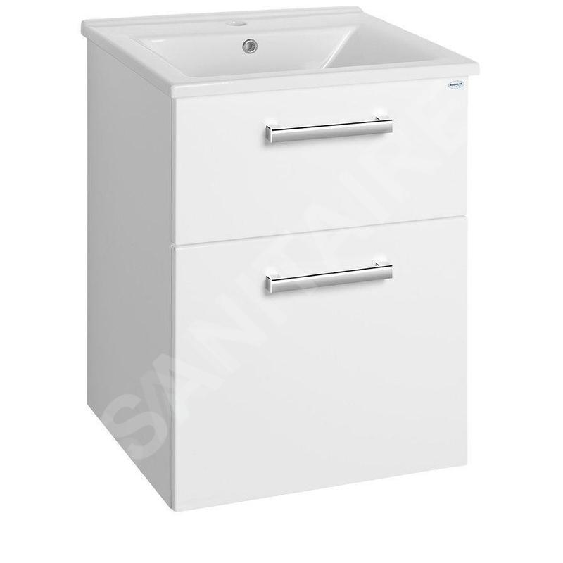 Aqualine Vega - Meuble lavabo 515x726x436 mm, 2x tiroir, blanc VG053 Aqualine Vega - Meuble lavabo 515x726x436 mm, 2x tiroir, blanc VG053
