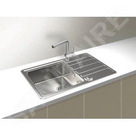Alveus Rando Up - Évier 790x500 mm, avec commande du vidage, inox 1136609