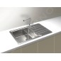 Alveus Rando Up - Évier 790x500 mm, avec commande du vidage, inox 1136609