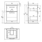 Aqualine Vega - Meuble lavabo 515x726x436 mm, 2x tiroir, blanc VG053 Aqualine Vega - Meuble lavabo 515x726x436 mm, 2x tiroir, blanc VG053