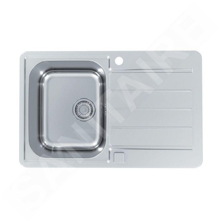 Alveus Line Max - Évier 790x500 mm, avec commande du vidage, inox 1137342