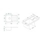 Alveus Line Max - Évier 790x500 mm, avec commande du vidage, inox 1137342