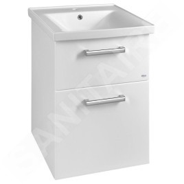 Aqualine Vega - Meuble lavabo 515x726x436 mm, 2x tiroir, blanc VG053