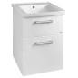 Aqualine Vega - Meuble lavabo 515x726x436 mm, 2x tiroir, blanc VG053 Aqualine Vega - Meuble lavabo 515x726x436 mm, 2x tiroir, blanc VG053