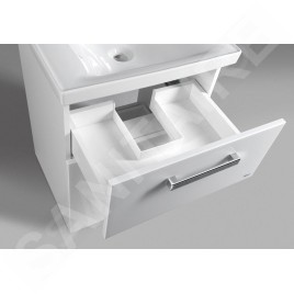 Aqualine Vega - Meuble lavabo 515x726x436 mm, 2x tiroir, blanc VG053