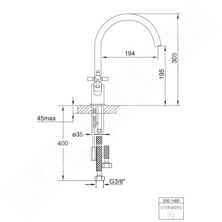 Steinberg 250 - Mitigeur d’évier, chrome 250 1400