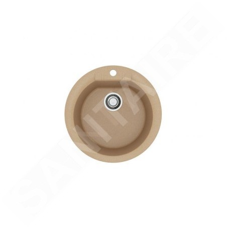Alveus Cadit - Évier en granit diamètre 520 mm, beige 1143995