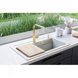 Alveus Accessoires - Planche à découper pour évier 356x250 mm, bois 1144970