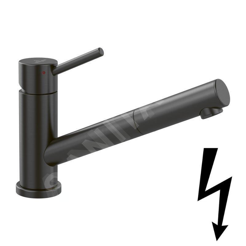 Villeroy & Boch Como - Mitigeur d'évier avec bec extractible, anthracite 92521105