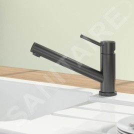 Villeroy & Boch Como - Mitigeur d'évier avec bec extractible, anthracite 92521105