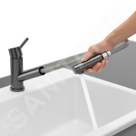 Villeroy & Boch Como - Mitigeur d'évier avec bec extractible, anthracite 92521105