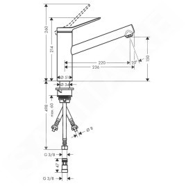 Hansgrohe Zesis M33 - Mitigeur d’évier, aspect inox 74806800